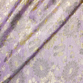 Daisy Lilac Metallic Floral—Dressmaking Fabric—Premium Quality—59/60" Inches Wide—Available by the Yard—Nationwide Shipping